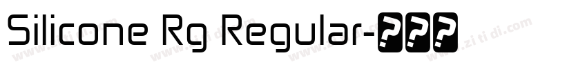 Silicone Rg Regular字体转换